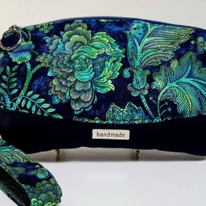 One of a kind Clematis Wristlet handcrafted by Bespoke Bags Steveston