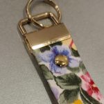 Handcrafted, floral key fob